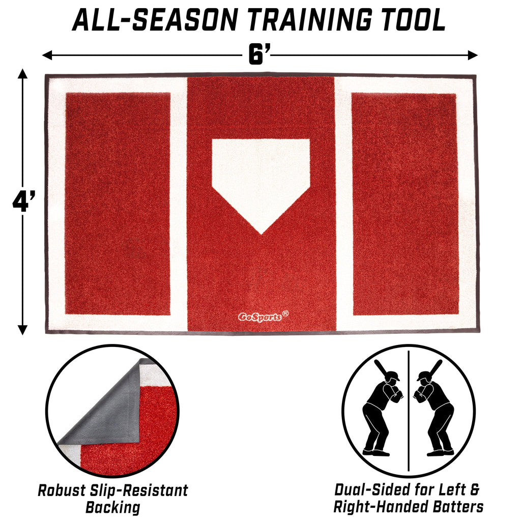 the all - season training mat is shown with the right side and left side