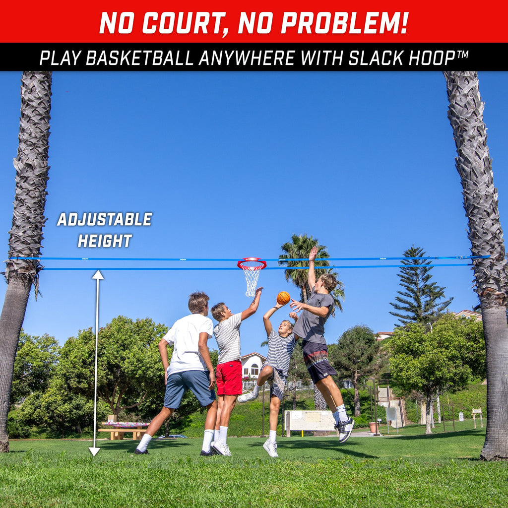 GoSports Slack Hoop Portable Basketball Game for Kids & Teens - Adjustable Height Outdoor Lawn, Beach, & Yard Game - Basketball Without a Court GoSports 