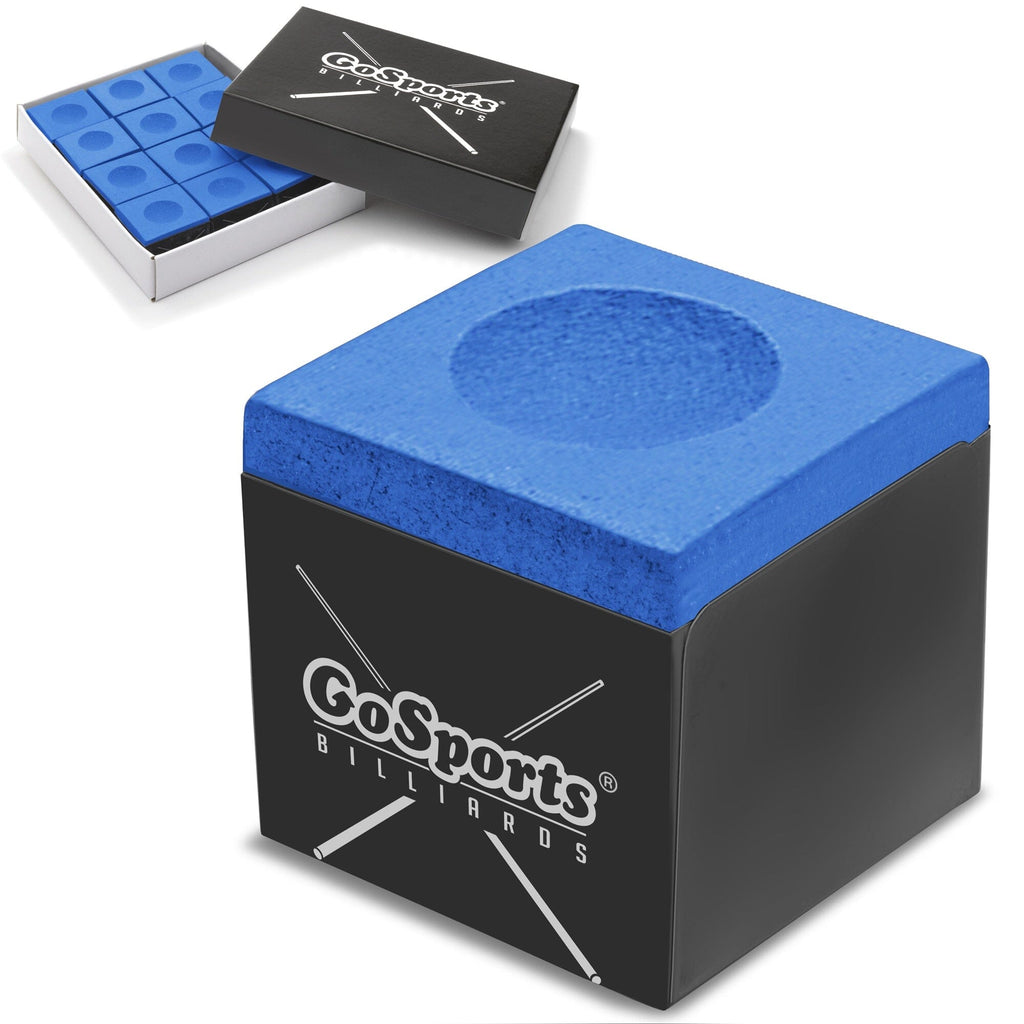 GoSports Premium Pool Cue Chalk Cube - 12 Pack GoSports Blue 