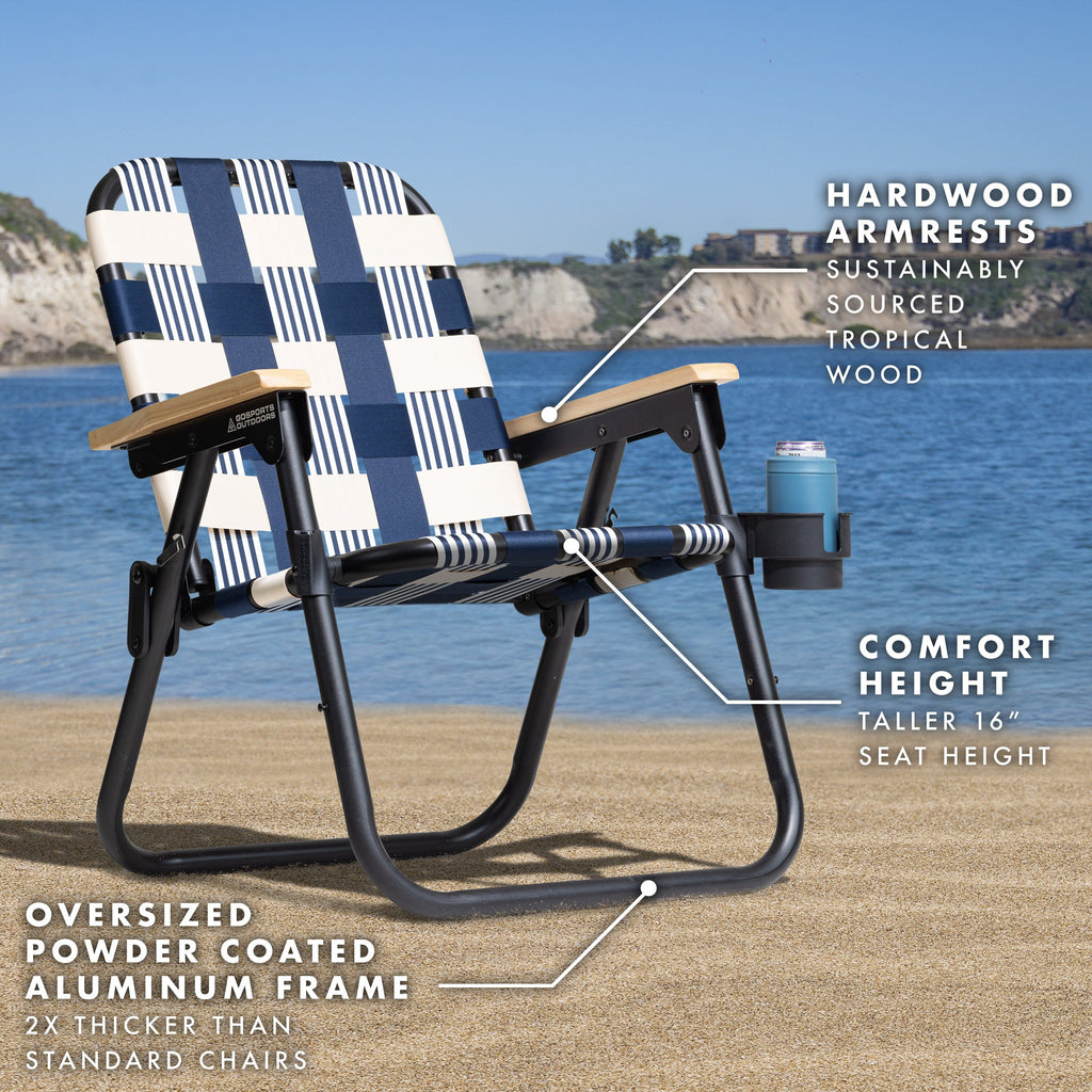 GoSports Outdoors WOVN Premium Beach & Camping Chair - LIDO GoSports 