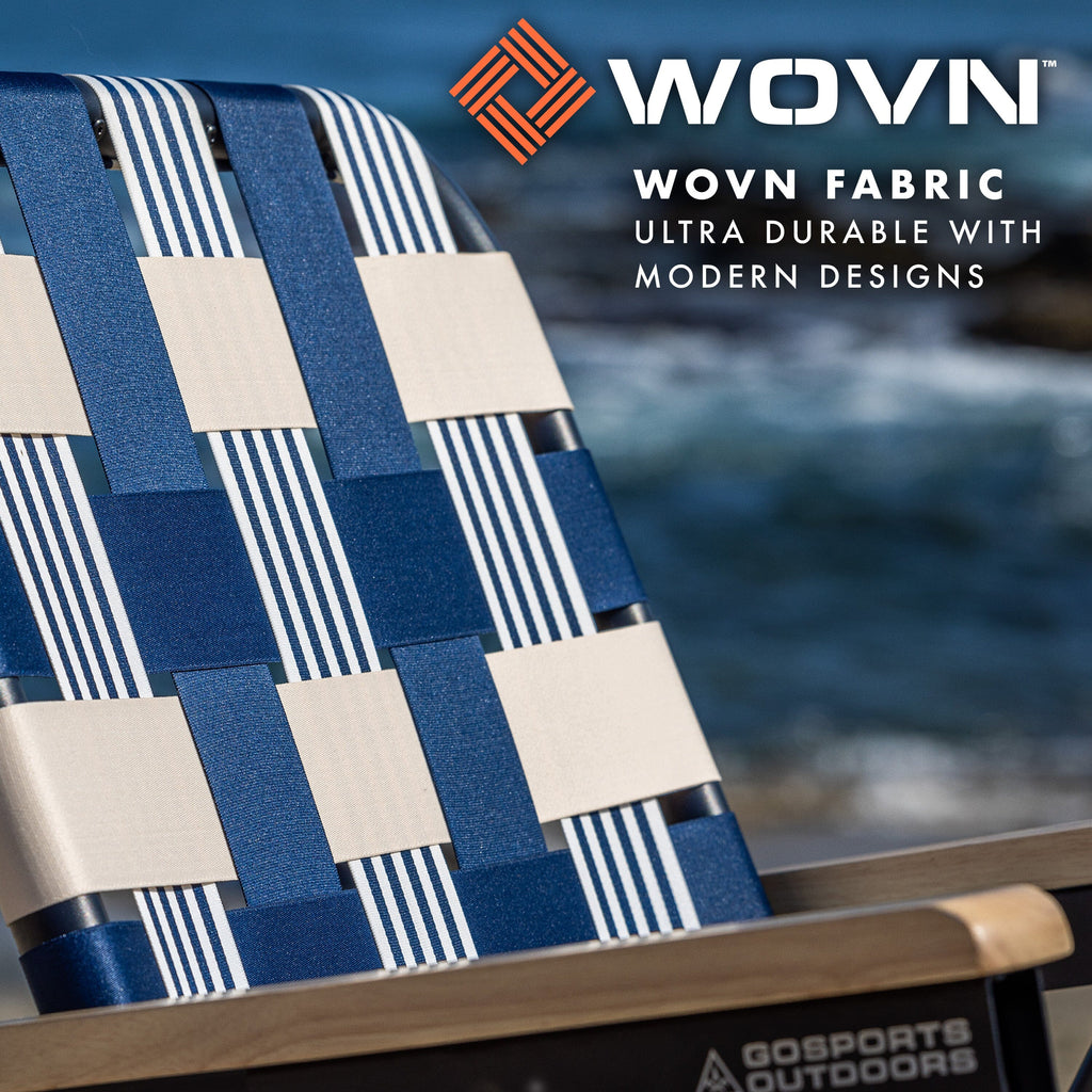 GoSports Outdoors WOVN Premium Beach & Camping Chair - LIDO GoSports 