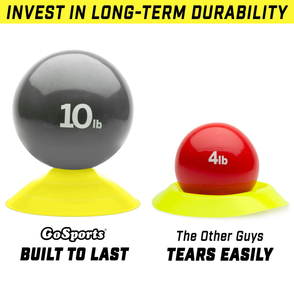 a ball and a ball on a stand with the words invest in longer quality