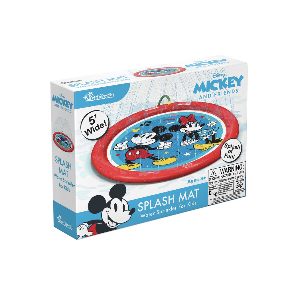 Disney Mickey and Minnie Kids Water Splash Pad Mat and Sprinkler Pool Toy GoSports 