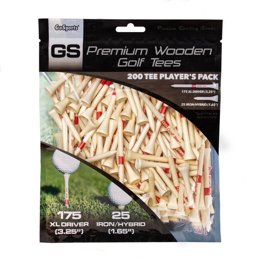 GoSports 3.25" XL Premium Wooden Golf Tees - Orange Golf GoSports Natural 