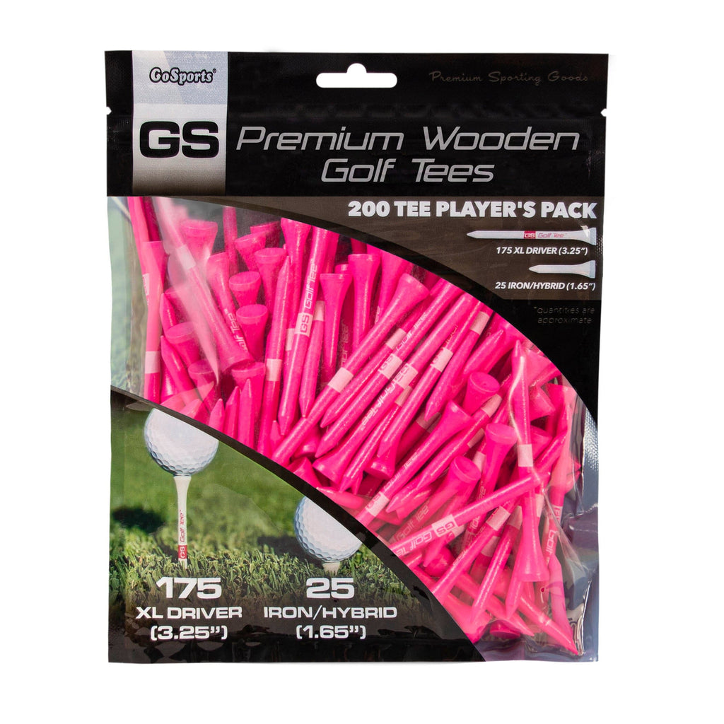 GoSports 3.25" XL Premium Wooden Golf Tees - Orange Golf GoSports Pink 