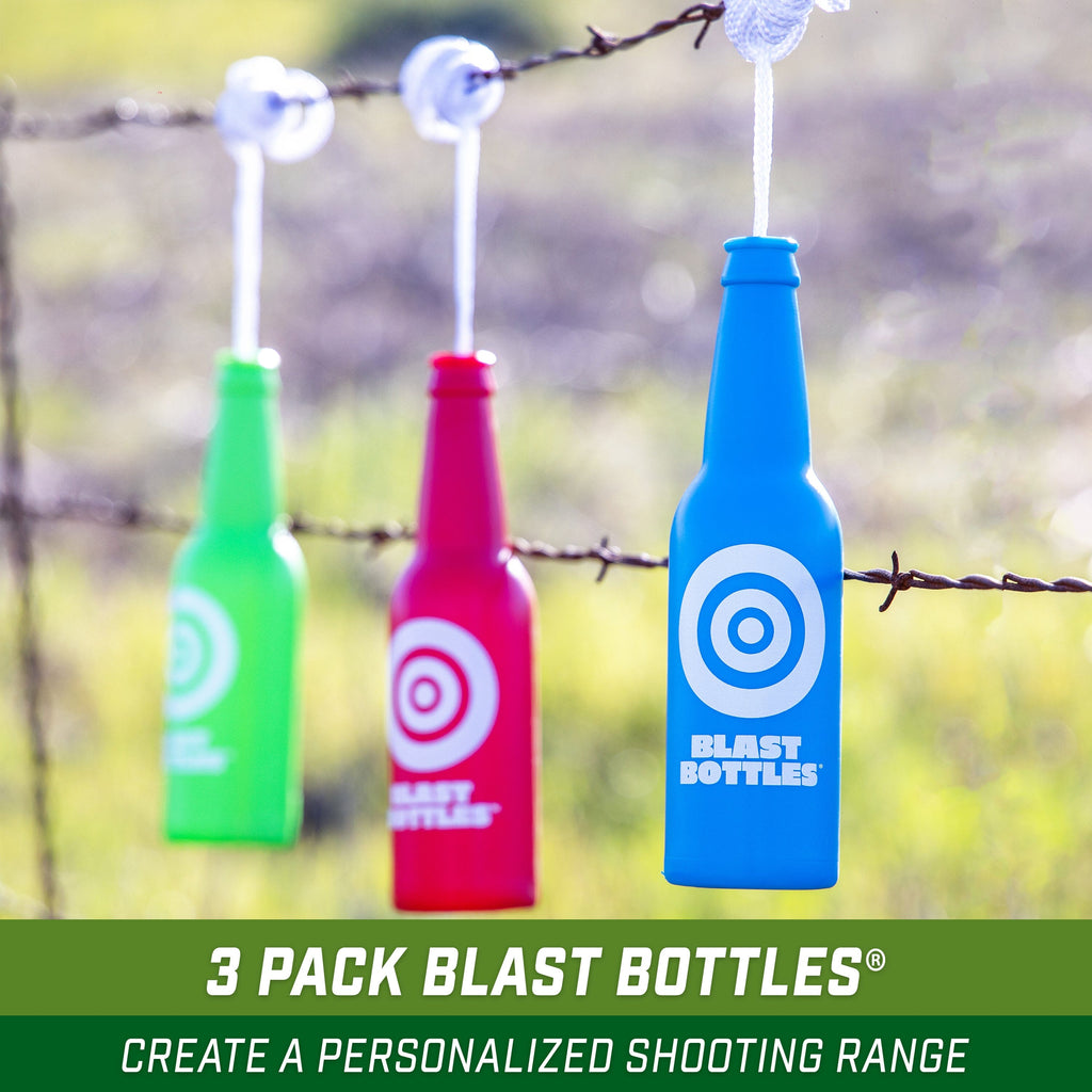 GoSports Outdoors Blast Bottles – 3 Pack – Shatterproof Bottle Shooting Targets with Rope for Firearm Target Practice, Great for Indoor & Outdoor Gun Ranges GoSports 