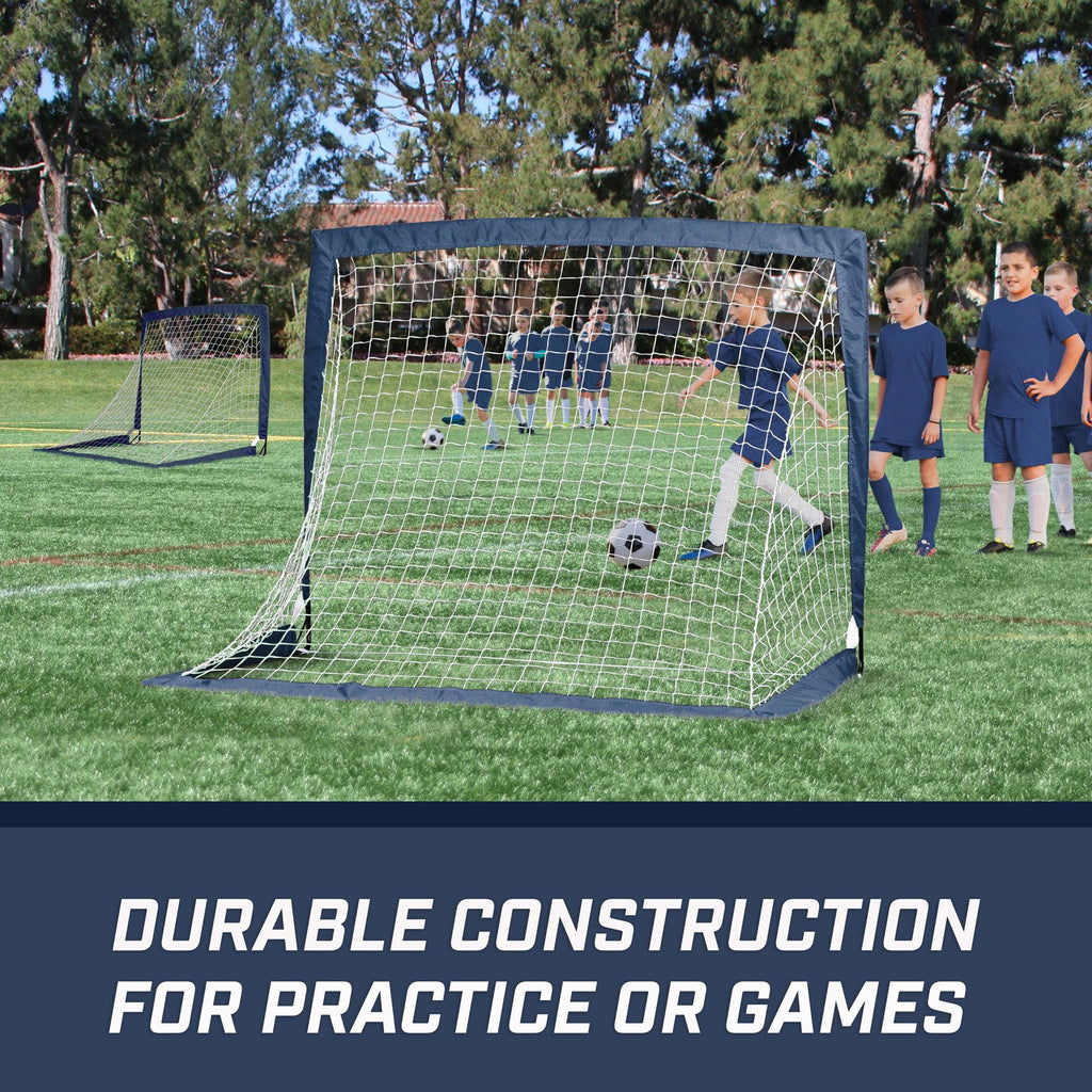 a soccer goal with the words, ' unconction for practice '