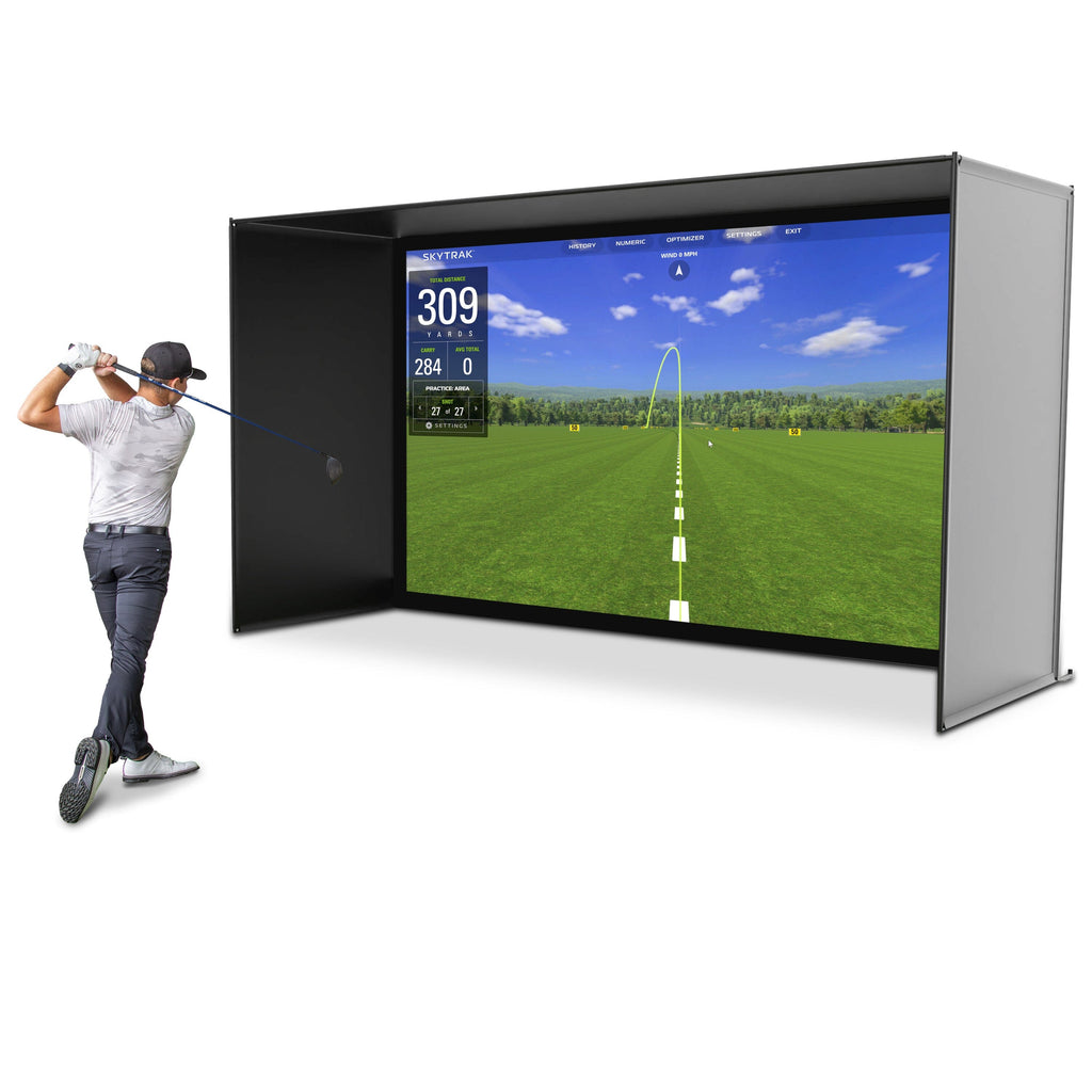 GoSports 14 x 8 ft Golf Simulator Enclosure Net - Complete Set with Frame and HD Impact Screen Kit GoSports 