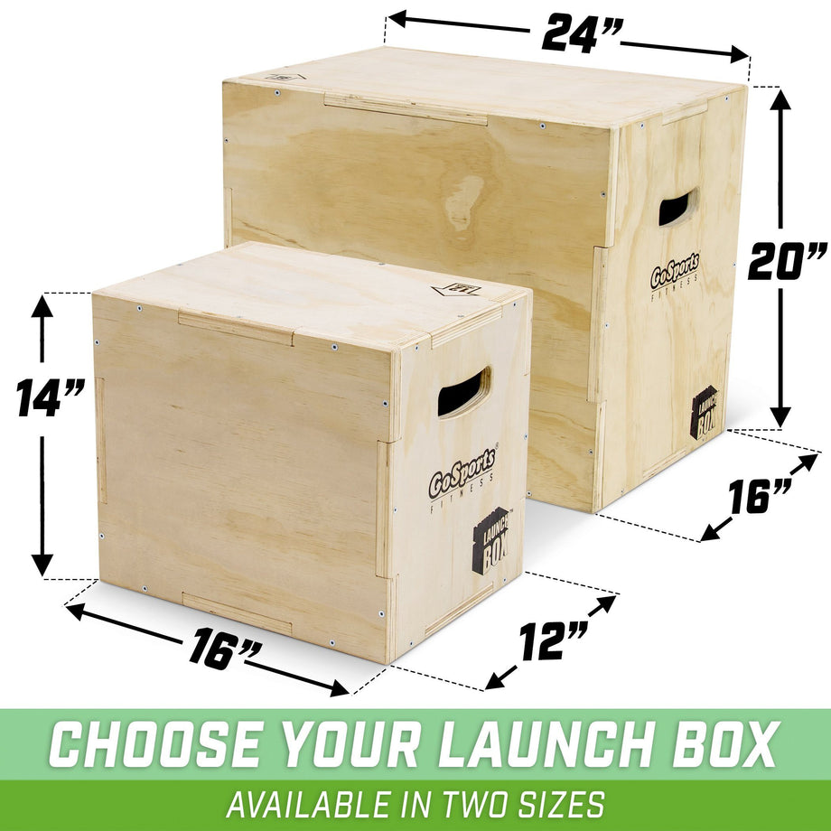 GoSports Fitness Launch Box, 3-in-1 Plyo Jump Box