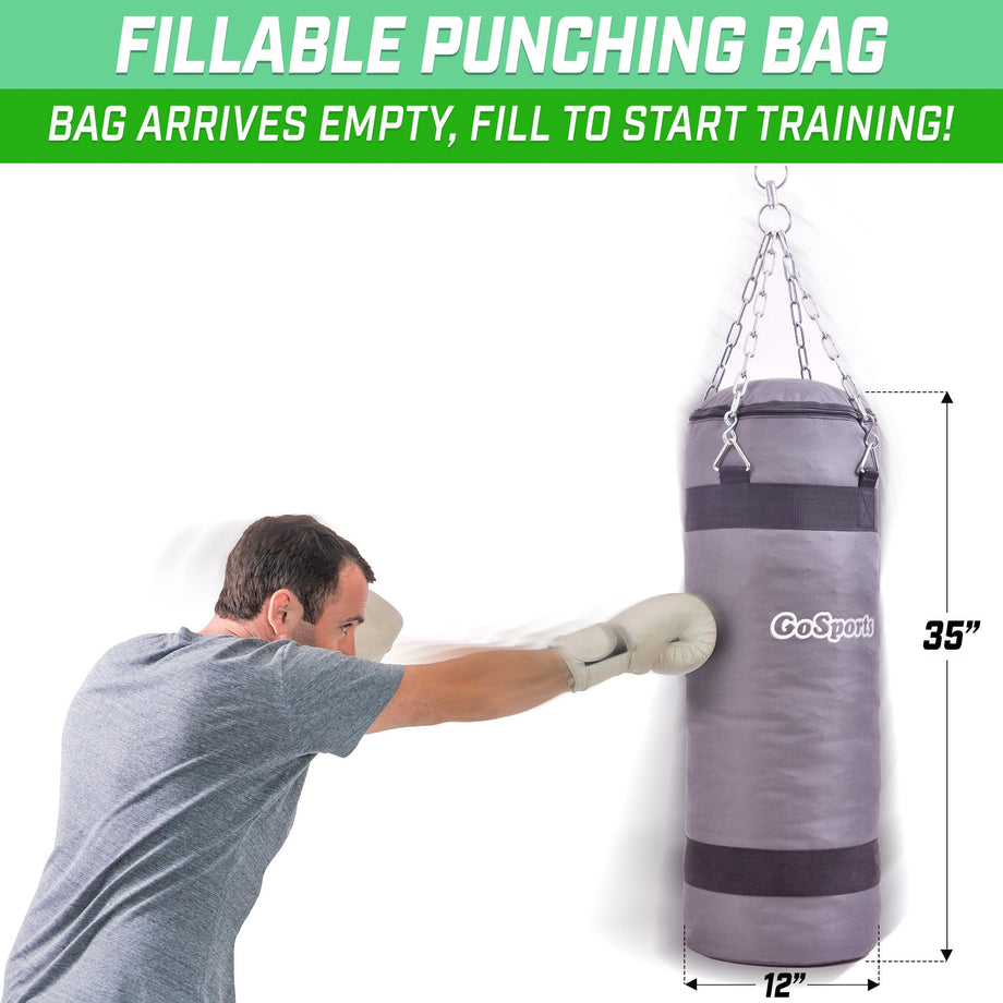 GoSports Fillable Punching Bag Training Aid – Great for Boxing, MMA, Muay  Thai and More, Fill with Clothes and Rags