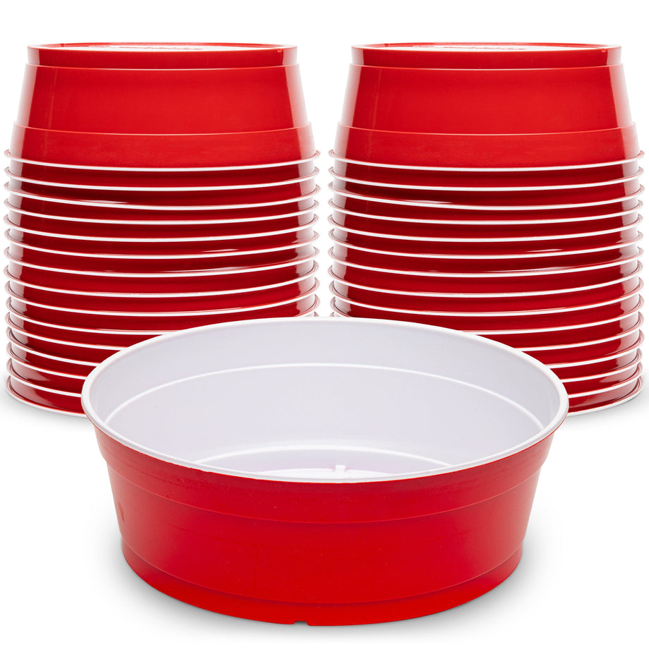 Comfy Package 2 Oz Plastic Shot Glasses Disposable Party Cups, Red