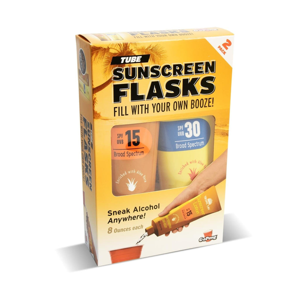 GoPong Hidden Sunscreen Alcohol Flask - 2-Pack Sneak Flask GoPong 