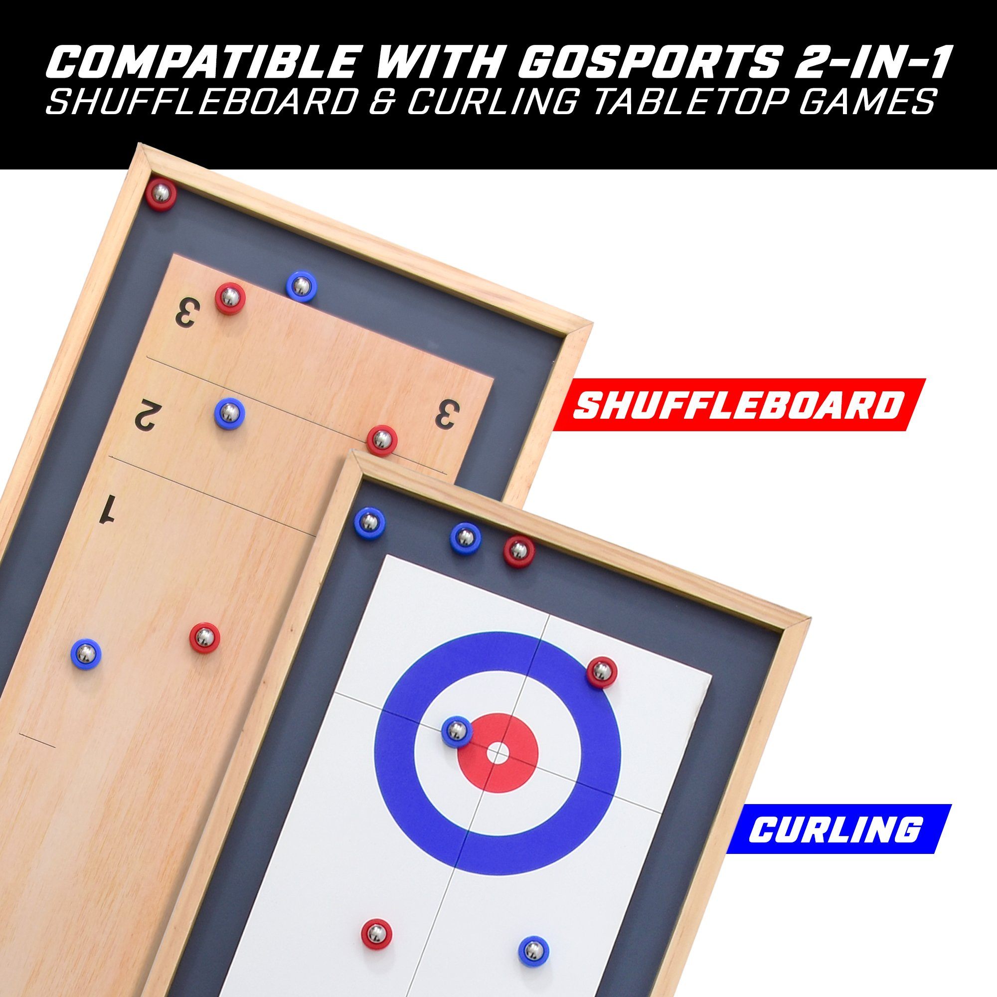 24pcs Mini Shuffleboard Tabletop Rollers Balls Shuffleboard Curling  Replacement Accessories