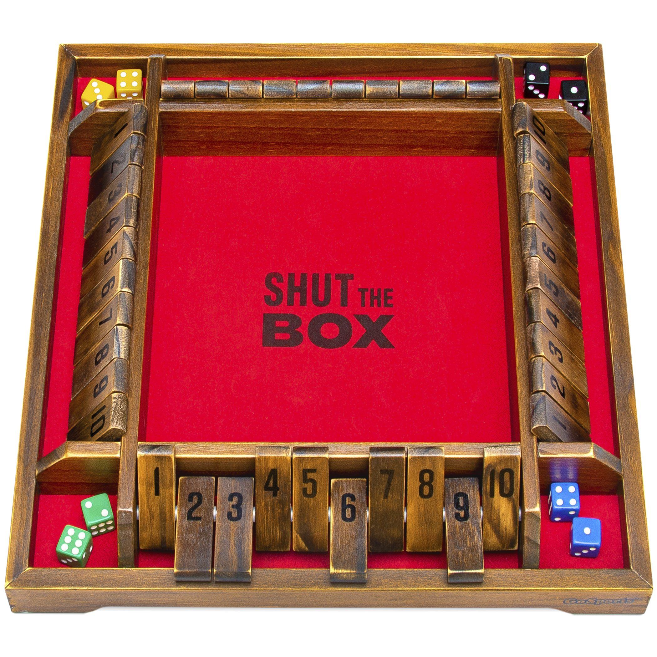 1-6 Players Shut The Box Dice Game Wooden Board Table Math Game Tabletop  Games 