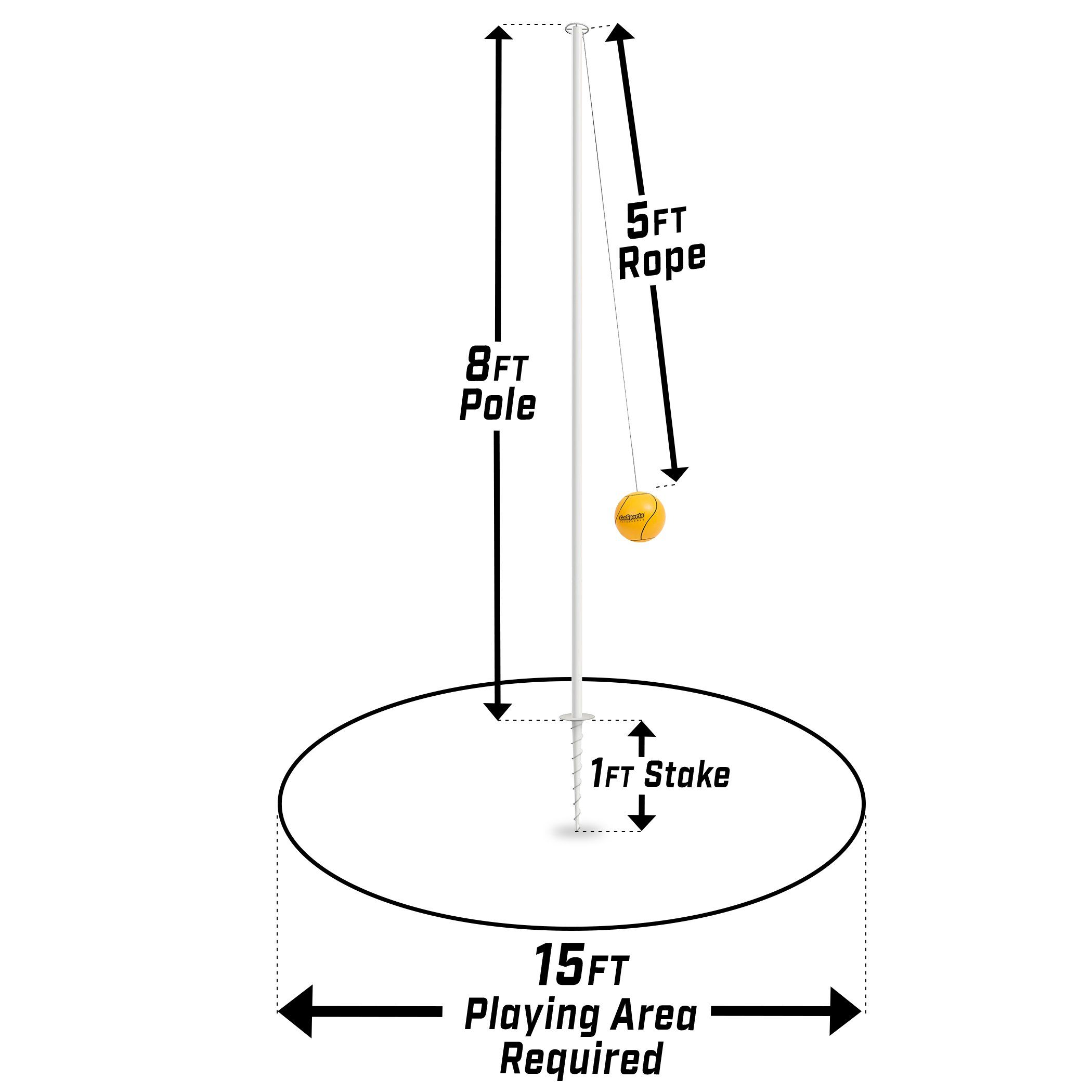 Tetherball Court Dimensions  Tetherball, Tetherball pole, Court